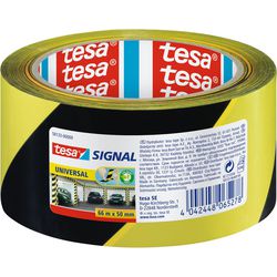 Taśma do znakowania podłóg tesapack 66mx50mm żółto-czarna