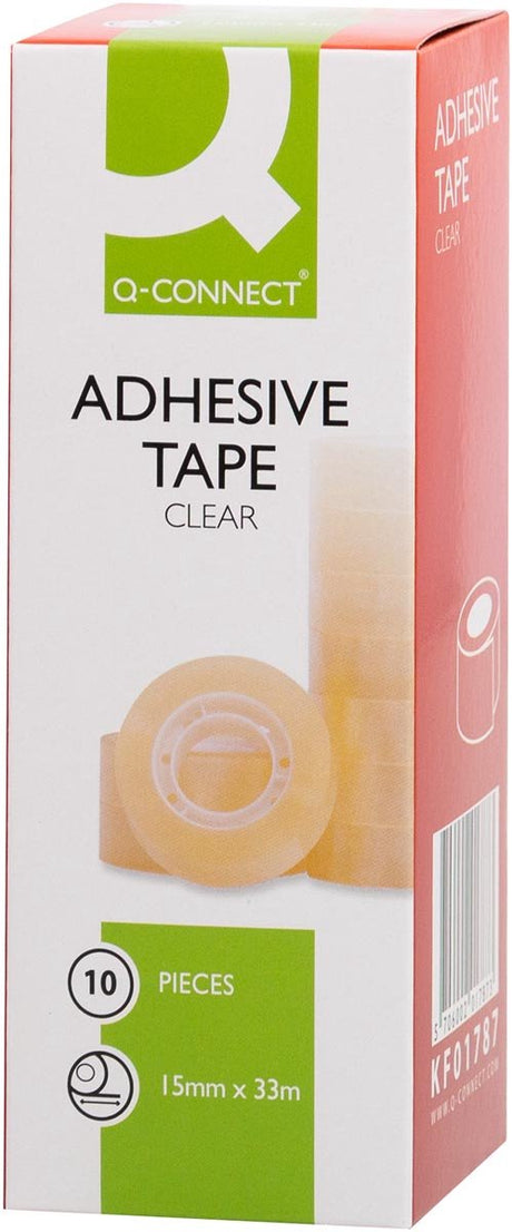 Taśma samoprzylepna Q-connect, pp, ft 15 mm x 33 m, opakowanie 10 szt