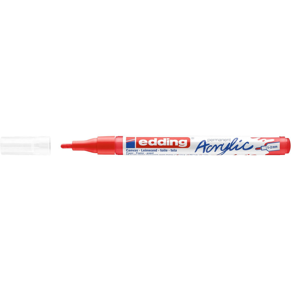 Edding 5000 • Marker akrylowy drobny czerwony