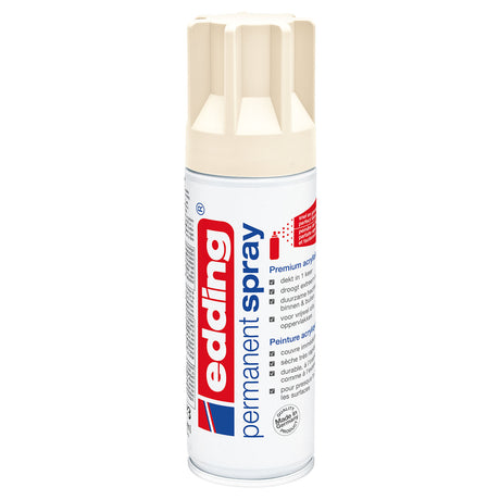 Edding 5200 • Trwała farba akrylowa premium w sprayu w kolorze jasnej kości słoniowej, matowa