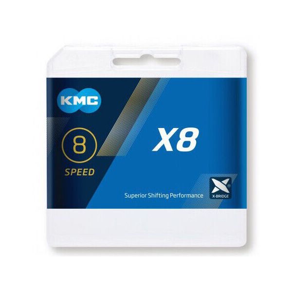 Łańcuchy rowerowe KMC x8 Srebrne 114 Linki