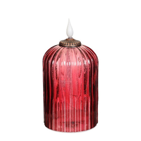Ideas 4 seasons led kaars tracy ø7,7 x15 cm burgundy met timer