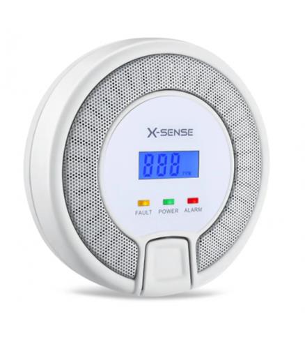 Współdetektor X-sense z wyświetlaczem i bateriami