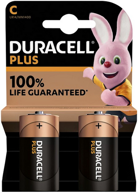 Duracell - Bateria plus 100% dodatkowa żywotność MN1400 LR14 C BP2