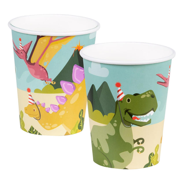 Kubki papierowe Boland Dino Party zestaw 10 sztuk 21cl