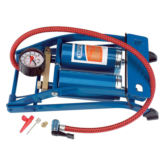 Draper Tools Pompa stopowa z podwójnym cylindrem niebieskim 25996