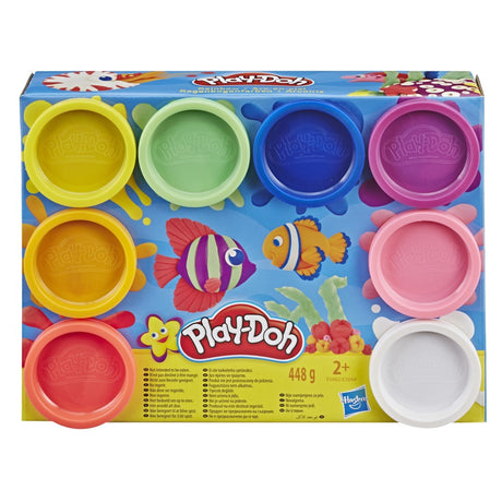 Play-doh koloruje tęczę 8 glinianych garnków
