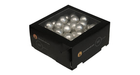 W b. 72 glassballs wire silver mat 30 mm