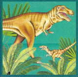 Karta + koperta tyranozaura. 16x16cm