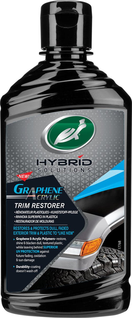 Turtle Wax HS Trim Regenerator - odnawia, chroni matowe, wyblakłe plastiki - pogłębia czarny kolor - doskonała ochrona przed promieniami UV - odporny na pranie i czynniki atmosferyczne - 296ml