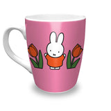 Kubek Nijntje relax tulipany różowy h10,5cm śr. 8 cm