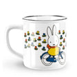 Kubek retro z tulipanami Miffy Cycle, biały