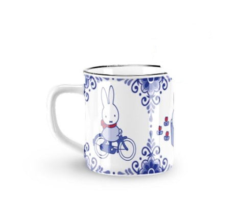 Pamiątkowy kubek Miffy niebieski o wymiarach 8x7,5 cm