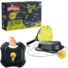 Mookie Toys Swingball Reflex Tennis Pro - profesjonalny trener tenisa z podstawą na każdą nawierzchnię - czarno-żółty