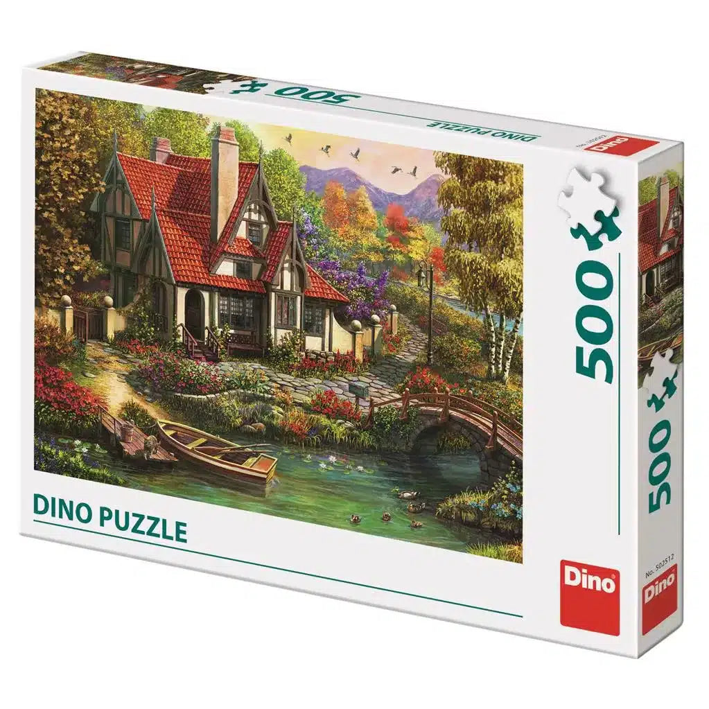 Puzzle Dinotoys - domek nad jeziorem - 500 elementów