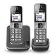 Telefony Panasonic kx-tgd312nlg 2 sztuki czarno-szare