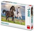 Puzzle Dinotoys przedstawiające 2 kochające konie - 500 elementów