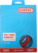 Zestaw kabli przełącznika Elvedes ATB Race Complete - czerwony (w pudełku)