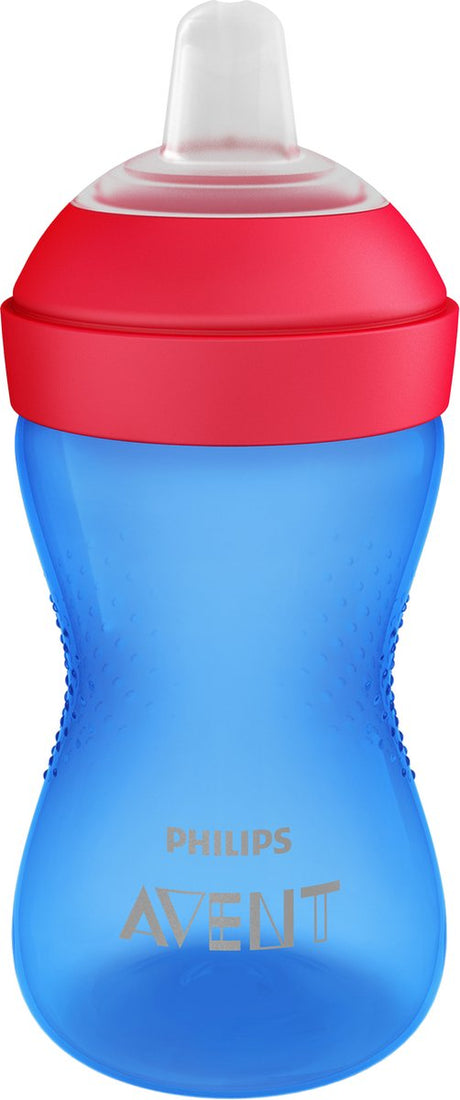 Kubek z ustnikiem Philips Avent Soft, odporny na gryzienie - 9+ miesięcy - 300 ml - niebiesko-czerwony - scf802 01