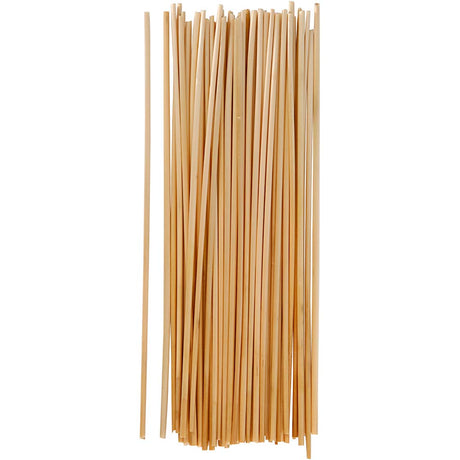 Firma Creativ dekoracja ze słomy - naturalna słoma - materiał do majsterkowania - słoma do miniatur - dekoracja farmy - ręcznie robiona dekoracja kwiatowa - naturalna dekoracja stołu - l 22 cm - grubość 1-3 mm - 50 sztuk
