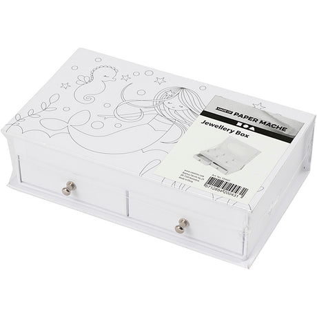 Firma Creativ https: www.cchobby.nl pudełko na biżuterię-rozmiar-18x10-5x5-cm-biały-1-częściowy