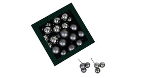 W b. 36 glassballs wire pigeon 40 mm