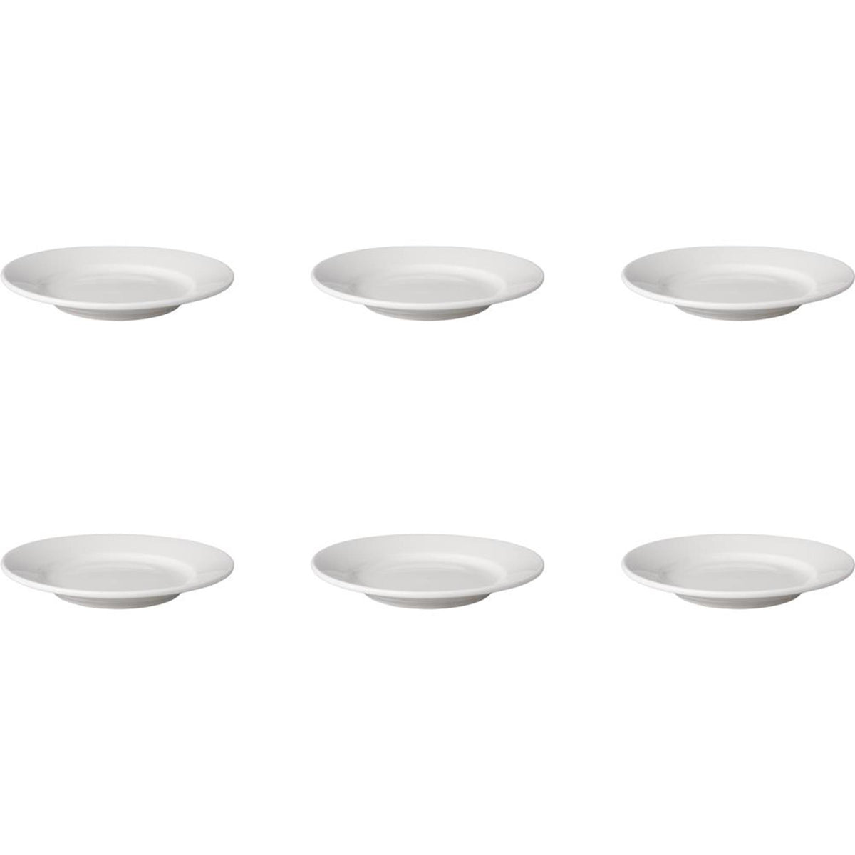 Talerz Mammoet z szeroką krawędzią, porcelana budgeltline, biała, 18 cm, zestaw 6 sztuk