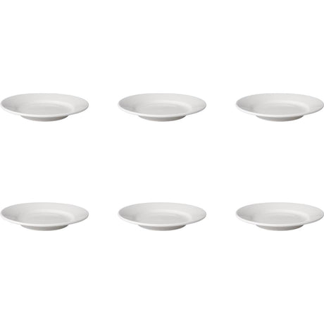 Talerz Mammoet z szeroką krawędzią, porcelana budgeltline, biała, 18 cm, zestaw 6 sztuk