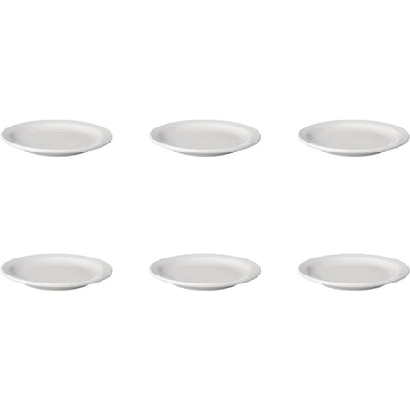 Mamutowy talerz do ciasta Budgetline z wąską krawędzią, porcelana 16 cm, zestaw 6 sztuk