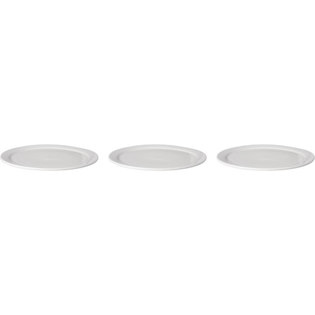 Talerz Mammoet z wąską krawędzią, porcelana Bugetline, biała 26 cm (zestaw 3 szt.)