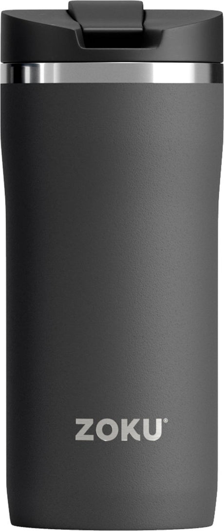 Kubek termiczny Zoku, 355 ml, stal nierdzewna, polipropylen, wolny od BPA, czarny