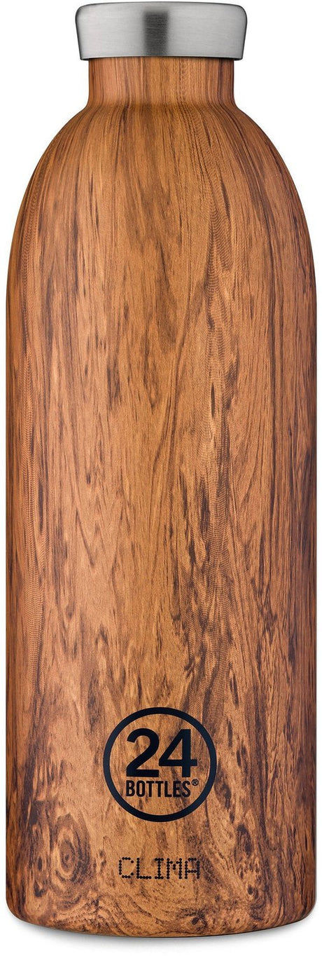 24 butelki 24 butelki Butelka termosowa Clima Butelka z drewna sekwoi 850 ml