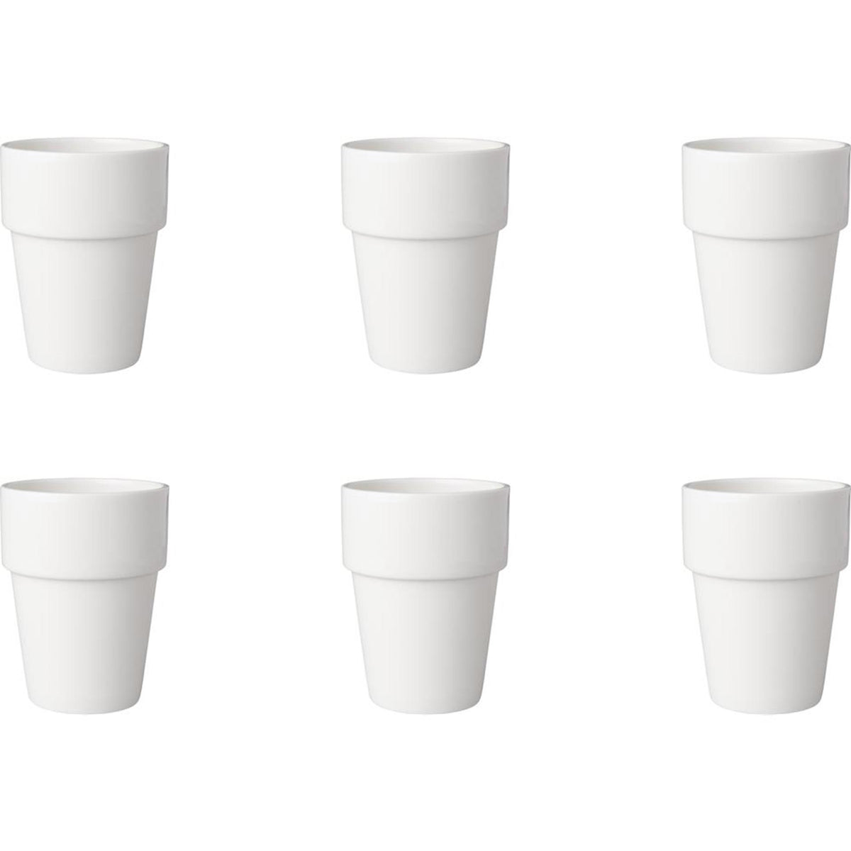 Kubek do mleka Mammoet Budgetline porcelanowy 190 ml biały (zestaw 6 szt.) śr. 7,5 x wys. 10