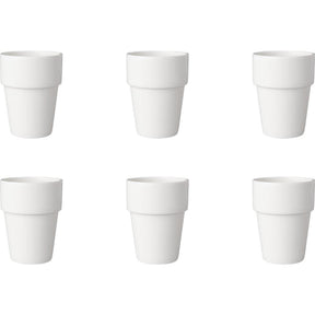 Kubek do mleka Mammoet Budgetline porcelanowy 190 ml biały (zestaw 6 szt.) śr. 7,5 x wys. 10