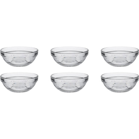 Duralex miska lys, okrągła, twarda, szklana, 125 ml, 9 cm, 6 sztuk