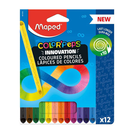 Zestaw kredek Quantore Maped Color Peps Infinity, 12 kolorów
