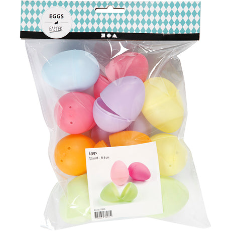 Firma Creativ https: www.cchobby.nl jajka-h-6-cm-d-4-cm-pastelcolors-12-piece-1-box