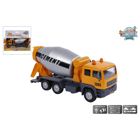 Kids Globe Pociągnij cement Wagen z lekkim dźwiękiem