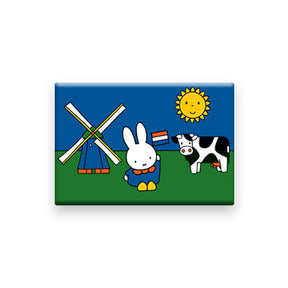 Magnes na lodówkę Miffy blaszana łąka 5,4x7,9cm