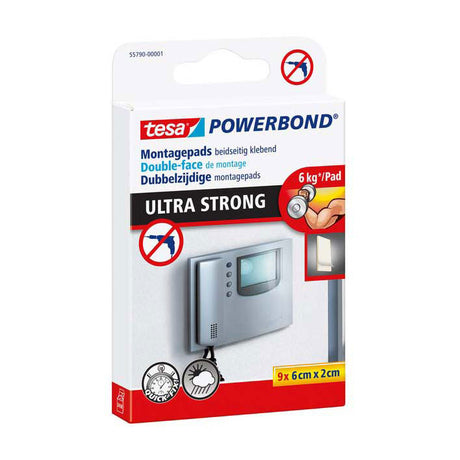Podkładki samoprzylepne Tesa Powerbond ultra mocne dwustronne podkładki montażowe – opakowanie 9 sztuk