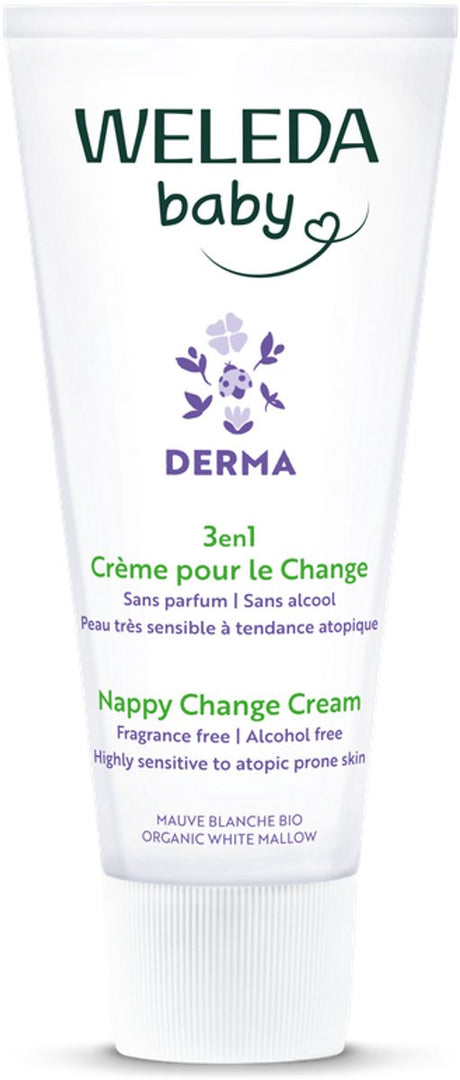 Weleda baby derma balsam na pośladki 3 w 1 - maść na pośladki - zmniejsza zaczerwienienia, regeneruje podrażnioną skórę - chroni przed wilgocią - 100% naturalnych składników - 50ml