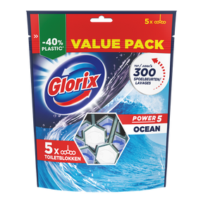 Glorix 1074058 - wc blok powerclean 5pckocean 5-pack | 6 stuks