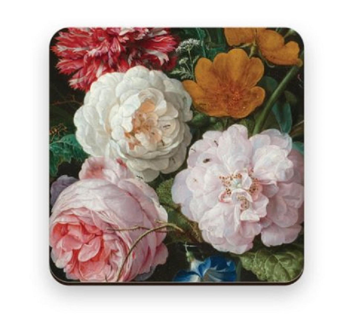 Coaster de heme kwiaty 9,5 x 9,5 cm