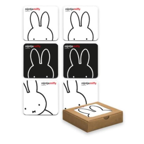 Zestaw podkładek pod twarz Miffy, 6 elementów