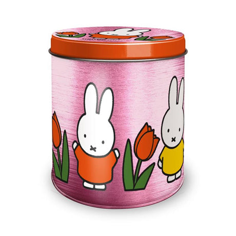 Puszka na przechowywanie Miffy tulipany różowe Ø10x11,5cm