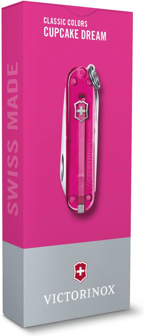 Przezroczysty scyzoryk Victorinox Classic SD - Cupcake Dream - 7 funkcji