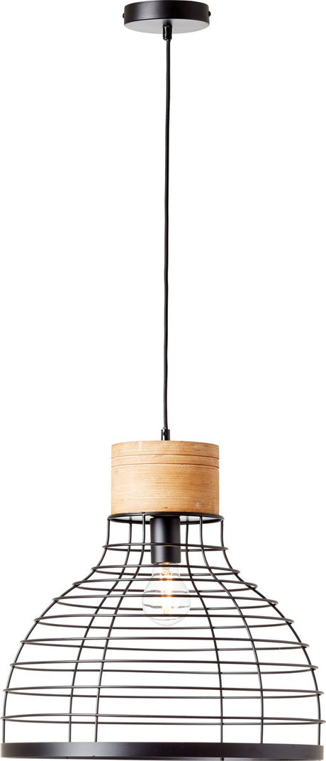 Brilliant Avia - lampa wisząca - e27 max 1x40w - kolor czarnego drewna