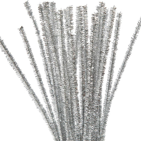 Firma Creativ https: www.cchobby.nl chenille-l-30-cm-thickness-6-mm-glitter-silver-24-piece-1-box