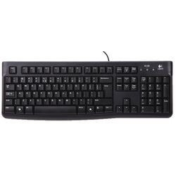 Klawiatura Logitech K120 dla biznesu (czarna, układ EU (QWERTY), gumowa kopułka, 100%)
