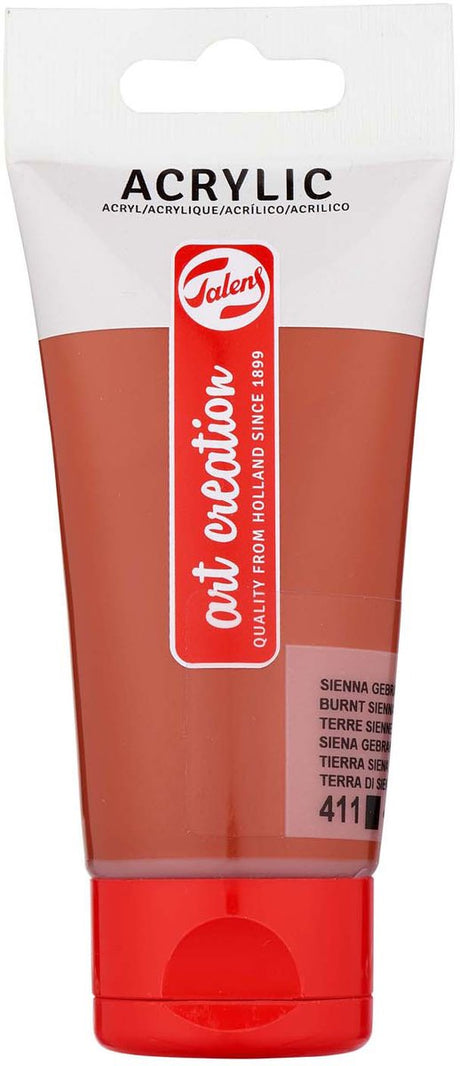 Talens art Creation farba akrylowa w tubce 75 ml, sienna palona (411)